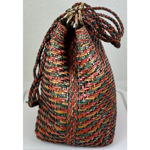 CEM 1990's vintage woven natural leather crossbody/shoulder bucket bag - Picture 8 of 16
